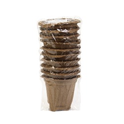 Горшок для рассады, 175 мл, d=8 см, h=8 см, торф, набор 10 шт.