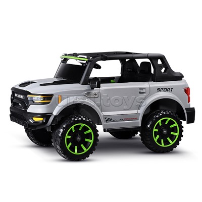 Электромобиль детский "Крутой внедорожник" (цвет серый)