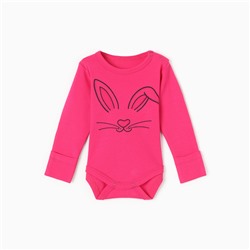 Боди детское, цвет малиновый, рост 80 (9-12 мес)