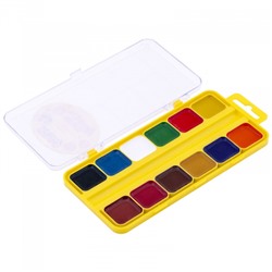 Краски акварельные медовые 12цв АМККМ12Е без кисти пласт.уп Каляка-Маляка