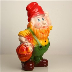 Садовая фигура из гипса «Гном с грибами», 47×21×30 см