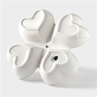 Менажница BellaTenero «Квадрат», 24.5×24.5 см, 4 ячейки, фарфор, белая