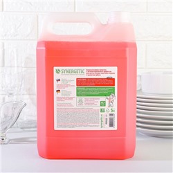 Средство для мытья посуды Synergetic, антибактериальный гель, биоразлагаемый, арбуз, 5 л