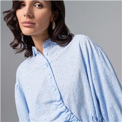 Рубашка, комбинированный с кружевом, Дивная смелость (blue)