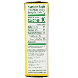 True Citrus, True Lemon, Настоящий лимонад, 10 пакетов, 1,06 унц. (30 г)