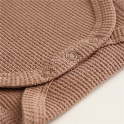 Набор боди 2 шт. SL HOME, рост 80-86 см, бежевый, кофейный