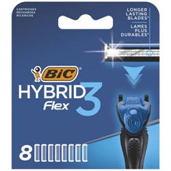 Кассеты для бритвы BiC FLEX-3 HYBRID (8 шт.)