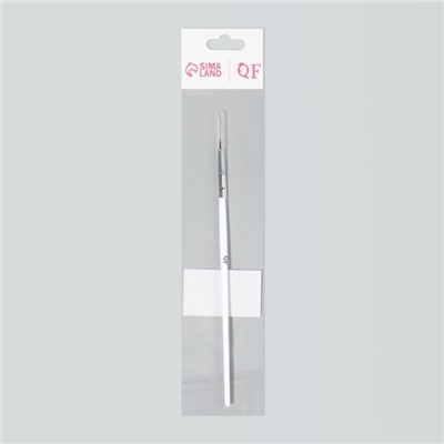 Кисть для дизайна ногтей, тонкая, 16.5 см, d=2×6 мм, белая