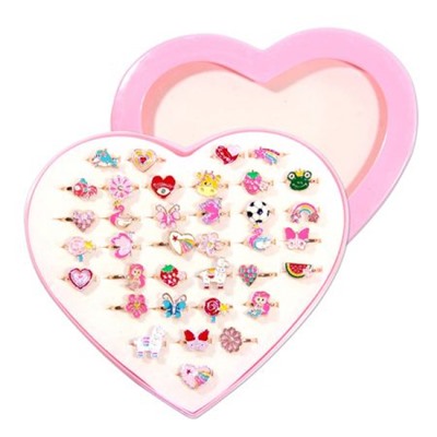 Кольцо детское сувенирное Ассорти люкс металл 4358-3 Ка4358-3 Гранит