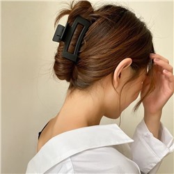 Заколка-краб для волос матовый Черный ПРЯМОУГОЛЬНЫЙ 8 см.