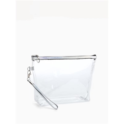 Набор простых косметичек 2 в 1, с ручкой, с принтом, голубой