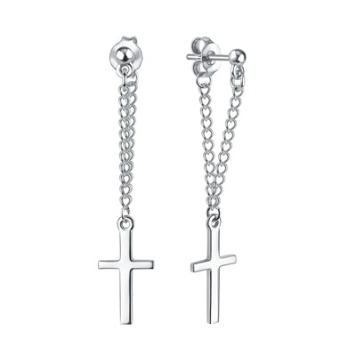 Серьги из серебра без вставки, Л-12469