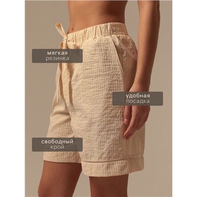 Шорты домашние женские SL Home Basic, бежевые, размер L
