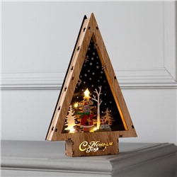 Светодиодная фигура «Новогодний олень» 19×30×4.5 см, дерево, батарейки АААх2 (не в комплекте), свечение тёплое белое