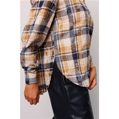 Рубашка в клетку с длинным рукавом 418