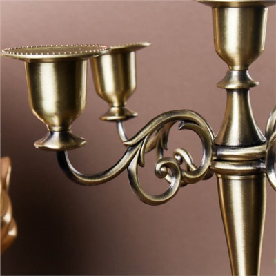 Подсвечник на 5 свечей 25 см бронза / 6305S /уп 30/