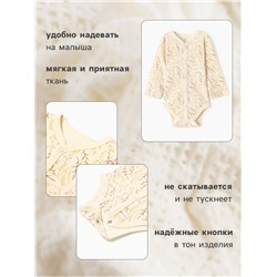 Боди детское с длинным рукавом MINAKU Nature, рост 62-68 см