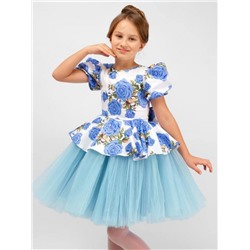 Платье нарядное для девочки SP2010 (Голубой)