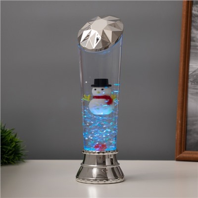 Лава лампа «Снеговик» LED 3хААА, USB серебро 6.5×8×23.7 см
