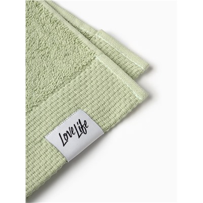Полотенце махровое LoveLife «Монте» 70×130 см, мятное, 100% хлопок, 430 г/м²