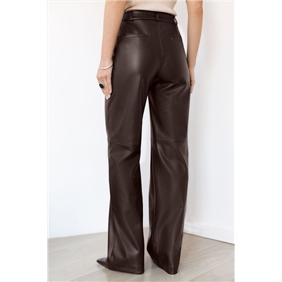 Прямые брюки из искусственной кожи VILATTE, 1227954