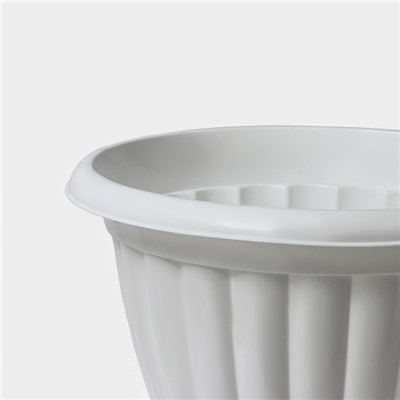Вазон для цветов «Жасмин», 12 л, d=37 см, h=46 см, белый