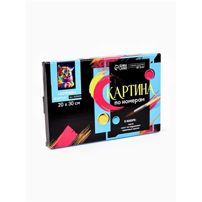 Картина по номерам на холсте с подрамником «Котёнок» 20×30 см