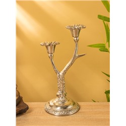 Подсвечник на 2 свечи «Дуэт», 12×15×29 см, алюминий