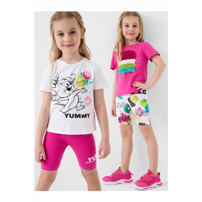 Брюки трикотажные для девочек (легинсы укороченные), 2 пары в комплекте PLAYTODAY, 1240210