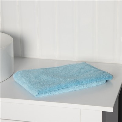 Тряпка для пола Raccoon, 250 г/м², 60×80 см, микрофибра, с оверлоком, 1 шт, голубая