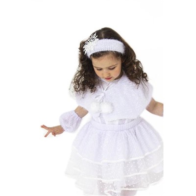 Костюм карнавальный детский «Снежинка Снеговичка», р. 30, рост 116 см