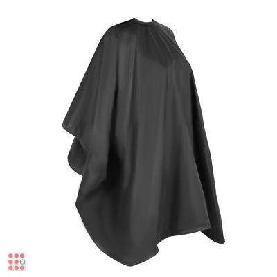 Накидка для стрижки и окрашивания волос, 140х120 см, полиэстер, чёрная
