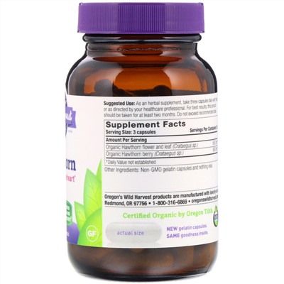Oregon's Wild Harvest, Hawthorn, 90 Gelatin Capsules