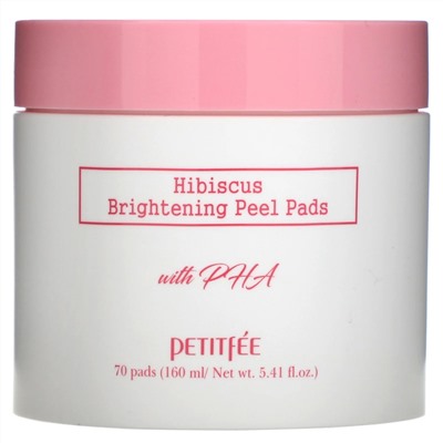 Petitfee, Hibiscus, Brightening Peel Pads, 70 Pads, 5.41 fl.oz (160 ml)