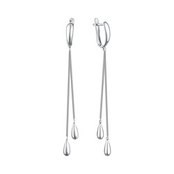 Серьги из серебра без вставки, Л-26373
