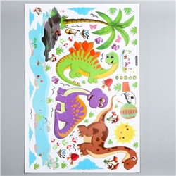 Наклейка интерьерная «Динозаврики», 60×90 см