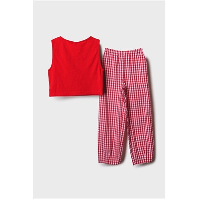 Комплект для девочек: топ трикотажный, брюки текстильные PLAYTODAY, 1242822