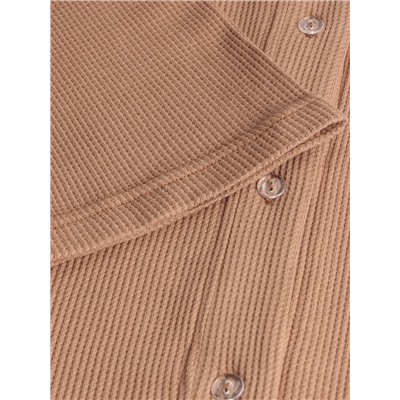 Пижама женская (рубашка, брюки) SL HOME Soft Home, размер 48-50, кофейная