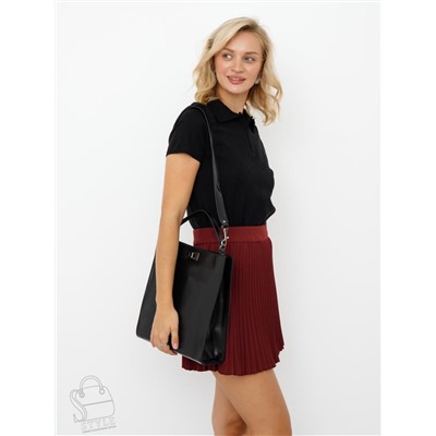 Сумка женская кожаная 7735VG black Vitelli Grassi
