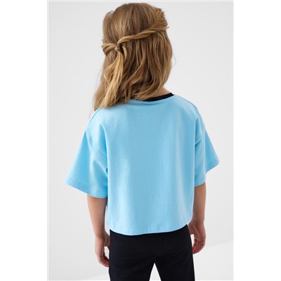 Фуфайка трикотажная для девочек (футболка) PLAYTODAY, 1241303