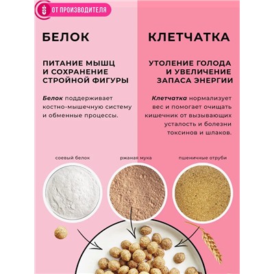 Сухой завтрак Хрустлайт Клубника со сливками / 100 г / Сибирская клетчатка