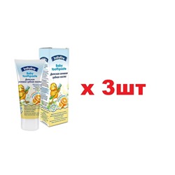 Babyline детская гелевая зубная паста со вкусом апельсина 75г от 2 до 10лет 3шт