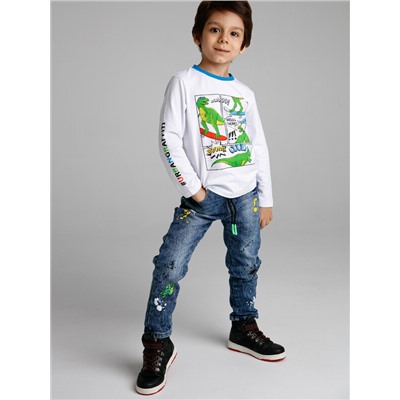 Джинсы, утепленные флисом, для мальчика