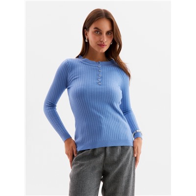 Джемпер женский на пуговицах MINAKU, синий, размер 42-44