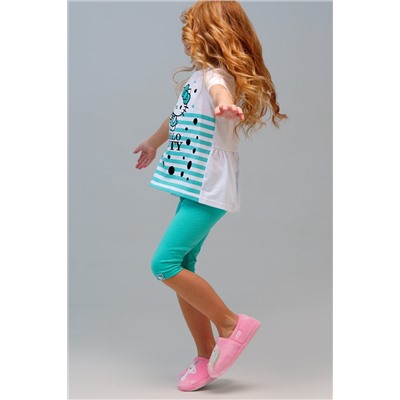 Комплект трикотажный для девочек: фуфайка (футболка), брюки (легинсы) PLAYTODAY, 1122511