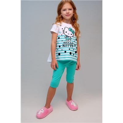 Комплект трикотажный для девочек: фуфайка (футболка), брюки (легинсы) PLAYTODAY, 1122511