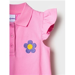 Джемпер трикотажный с воротником поло для девочек