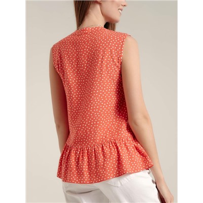 Блузы CONTE LBL 1196 Блузка в горошек с воланом