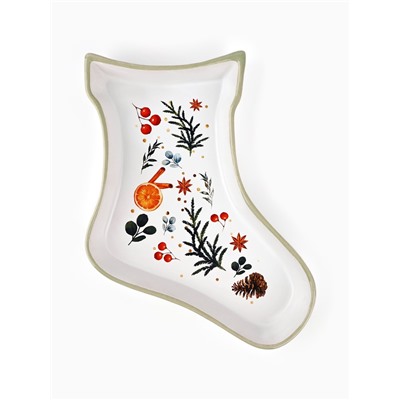 Блюдо на Новый год «Новогоднее настроение», 20×15.5×3 см, ручная работа