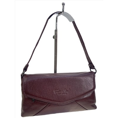 Женская сумка из натуральной кожи, цвет бордо